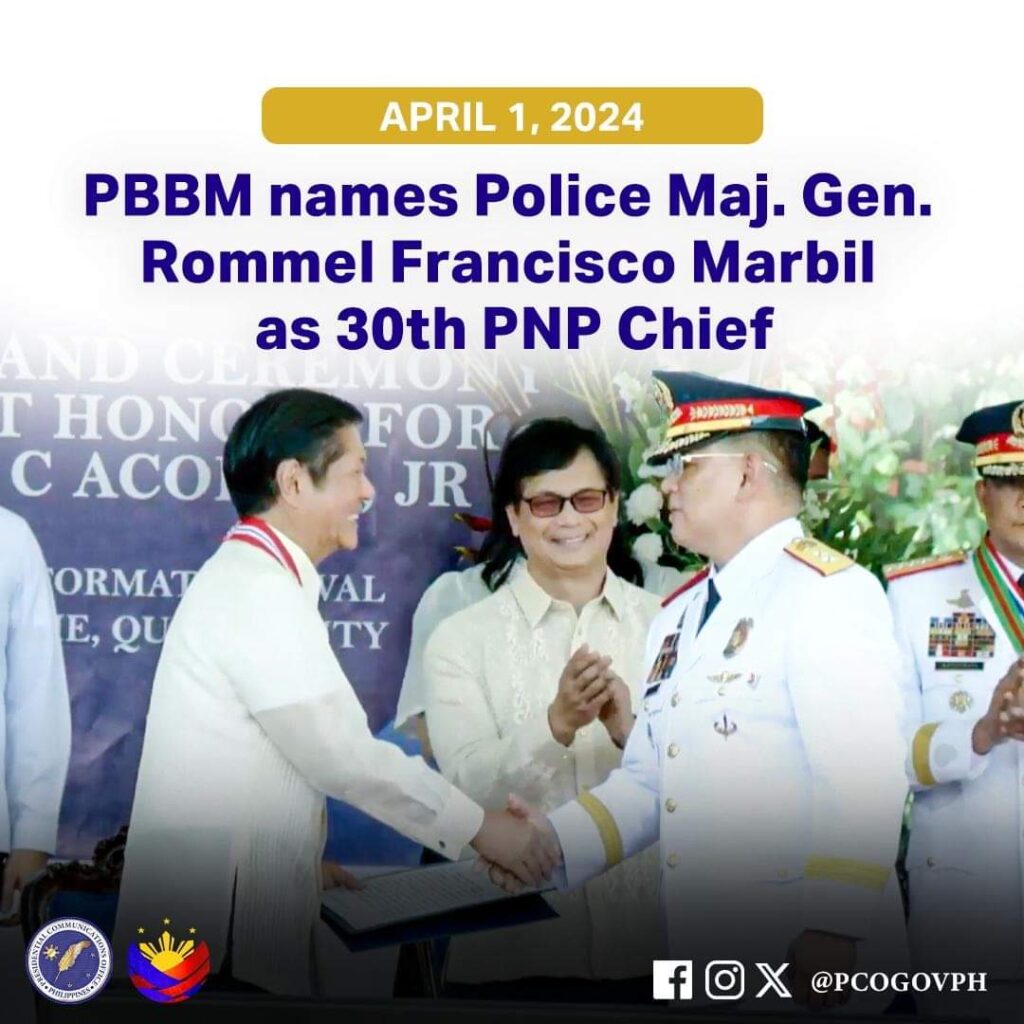 Police Gen. Rommel Francisco Marbil Designated as the New PNP Chief of ...